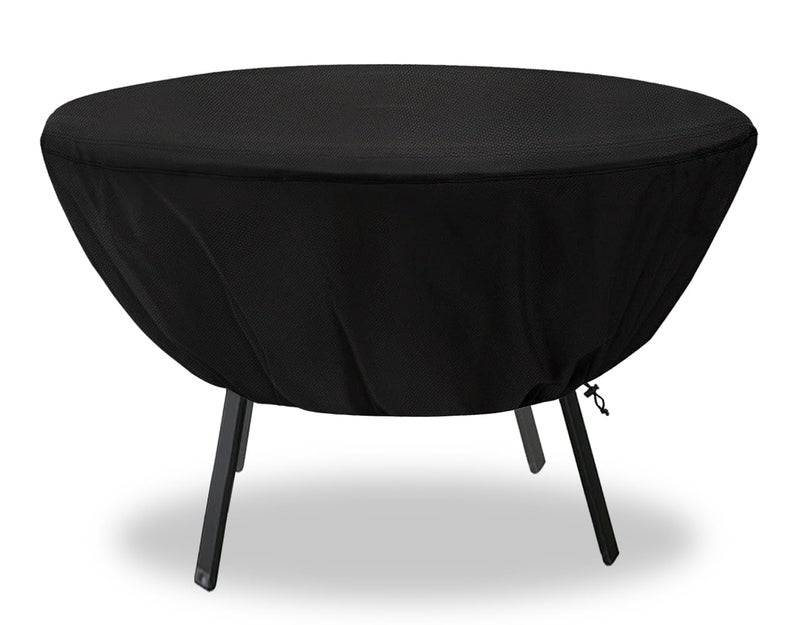 Aacabo Round Patio Table Cover,Suitable for 42 Inch Diameter Patio Round Table,Waterproof Heavy Duty Round Outdoor Coffee Table Cover,Black - Image 1